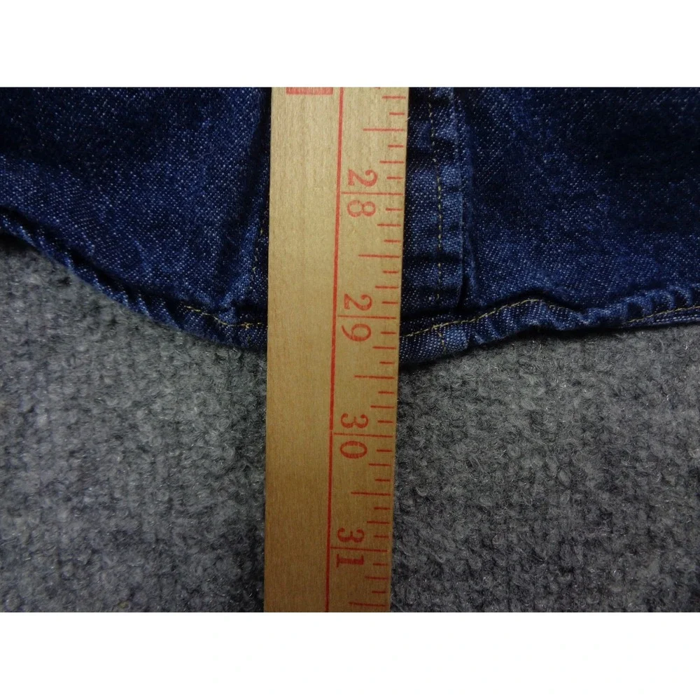 Levi's Denim Shirt Mens Blue Size 2XL XXL Standard Pearl Snap Button Long Sleeve